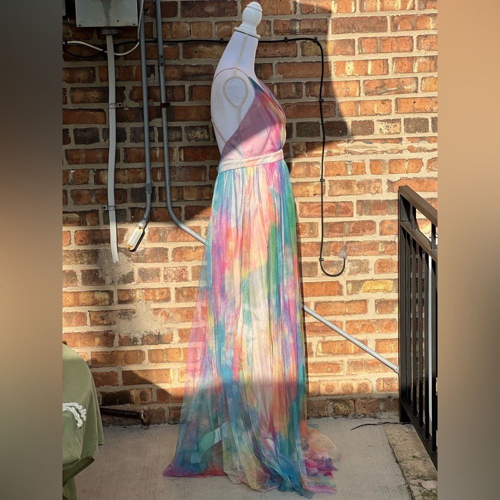 Vibrant Tie-Dye Maxi Dress - Picture 2 of 3